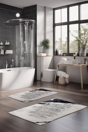 Mijölnir Juego de Alfombrillas de Baño CT-5005 Multicolor